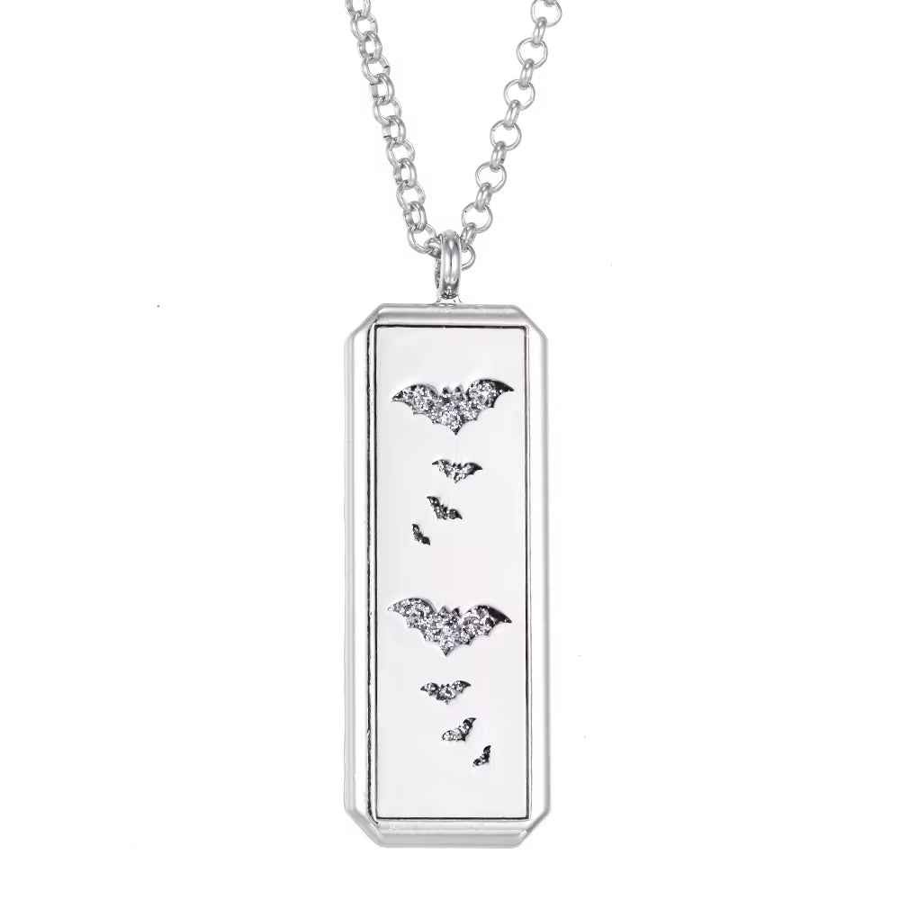 Aromatherapy Jewelry Essential Oil Diffuser Necklace Rectangle Vintage Flower Aroma Diffuser Necklace Pendant Locket Necklaces
