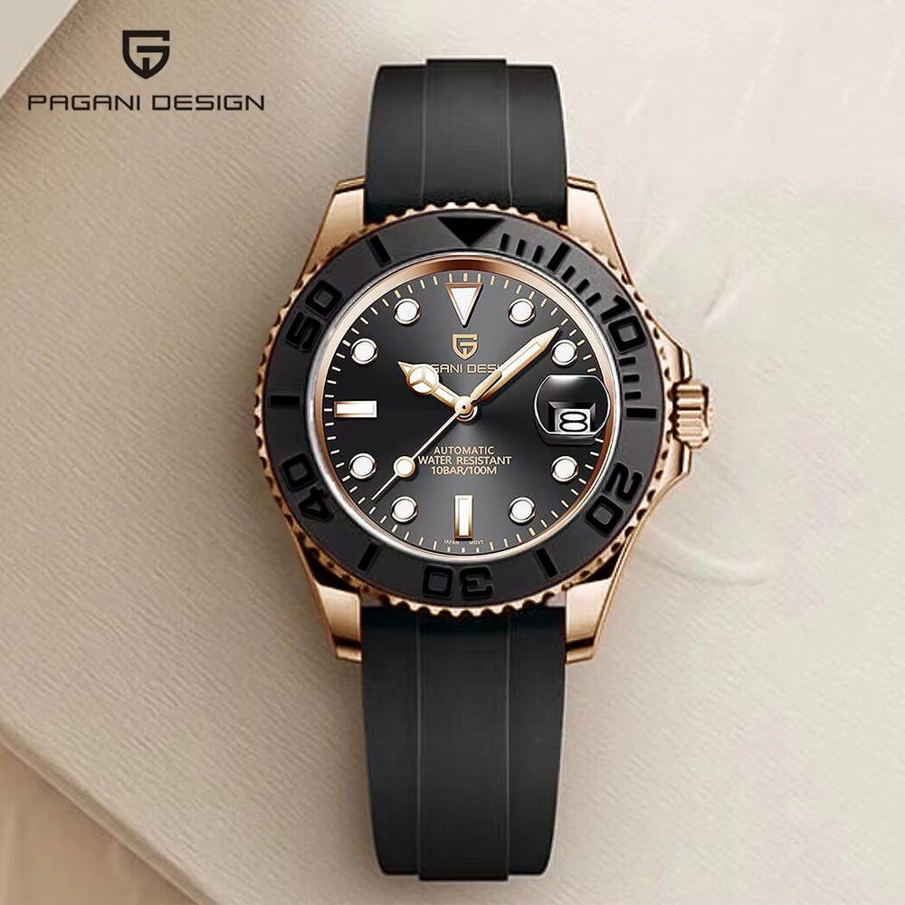 Sports Men Mechanical Wristwatch Sapphire Luxury Automatic Watch for Men Stainless Steel Waterproof Clock