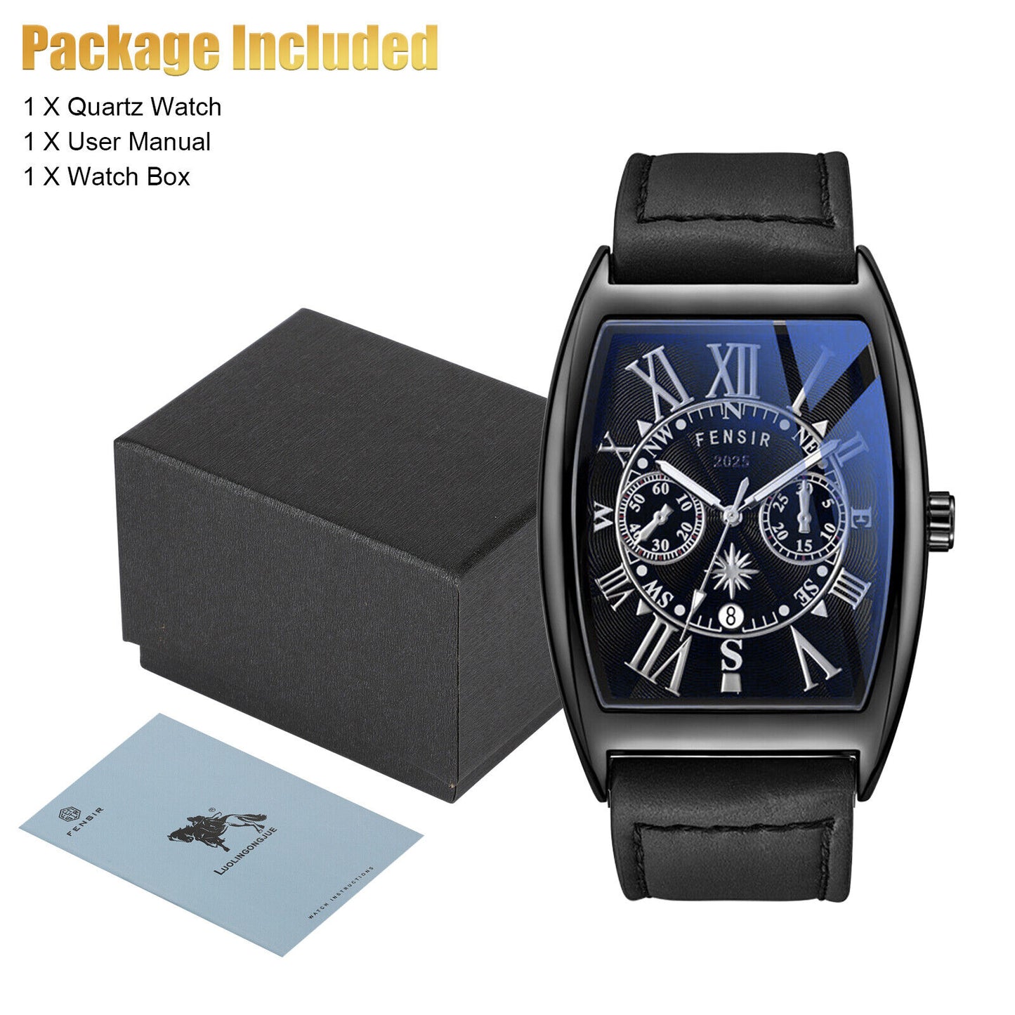 Luxury Waterproof Men'S Watch Quartz Business Classic Sports Multifunction Wrist