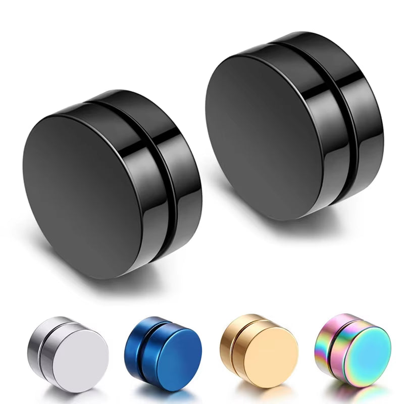 1 Piece Mens Women Strong Magnet Magnetic Therapy Health Ear Stud Non Piercing Earrings Fake Earrings Gift Punk Jewelry