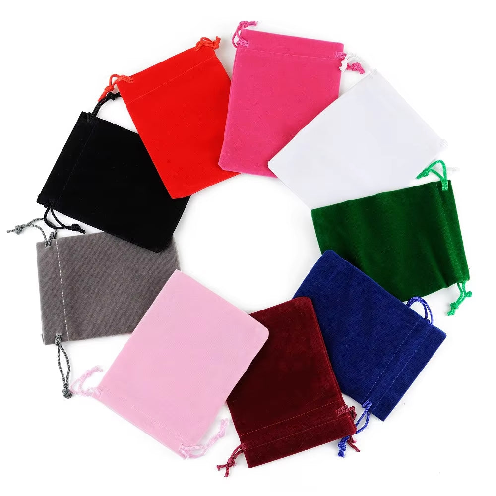 50Pcs 5X7 Velvet Bag Drawstrings Pouches Small Size Jewelry Gift Display Packing Bags