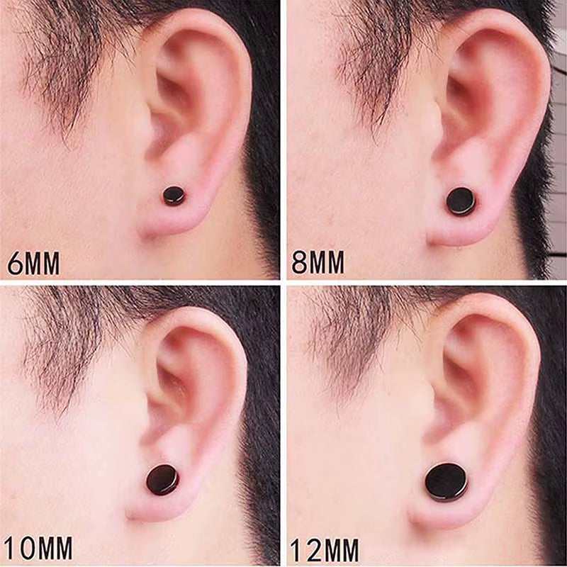 1 Piece Mens Women Strong Magnet Magnetic Therapy Health Ear Stud Non Piercing Earrings Fake Earrings Gift Punk Jewelry