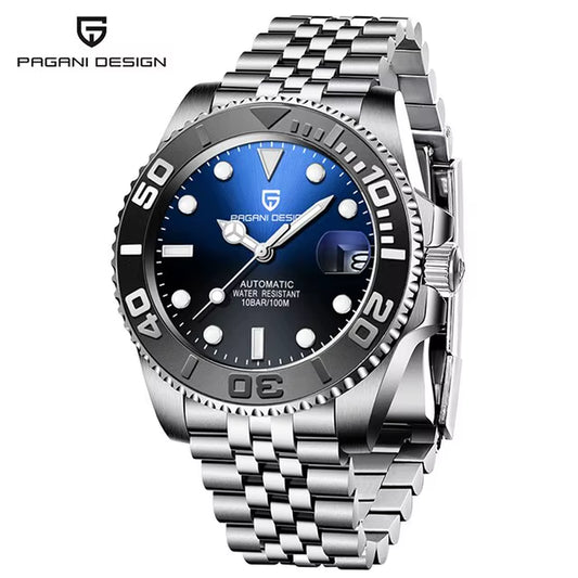 Sports Men Mechanical Wristwatch Sapphire Luxury Automatic Watch for Men Stainless Steel Waterproof Clock